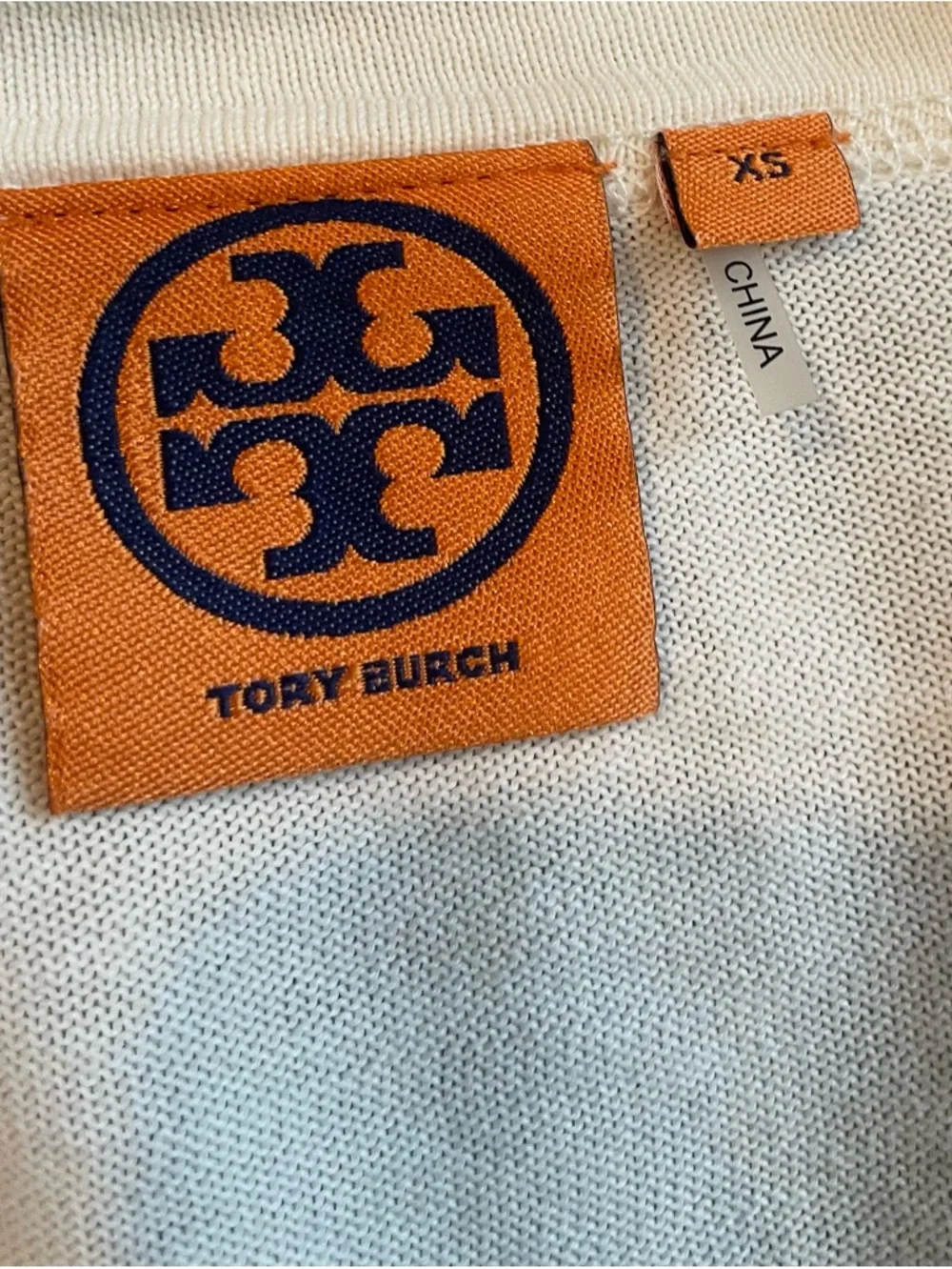 Tory‎ Burch V-Neck Gold Tone Button Front Cardigan Cotton XS